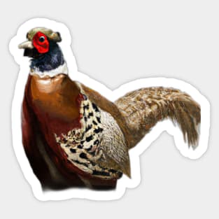 Cute Pheasant Drawing Sticker